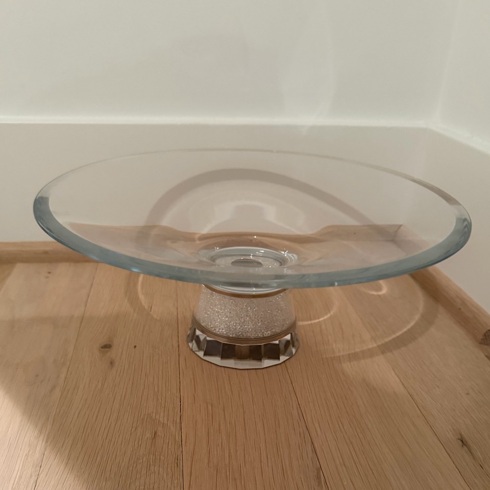 Swarovski large crystalline pedestal crystal base bowl